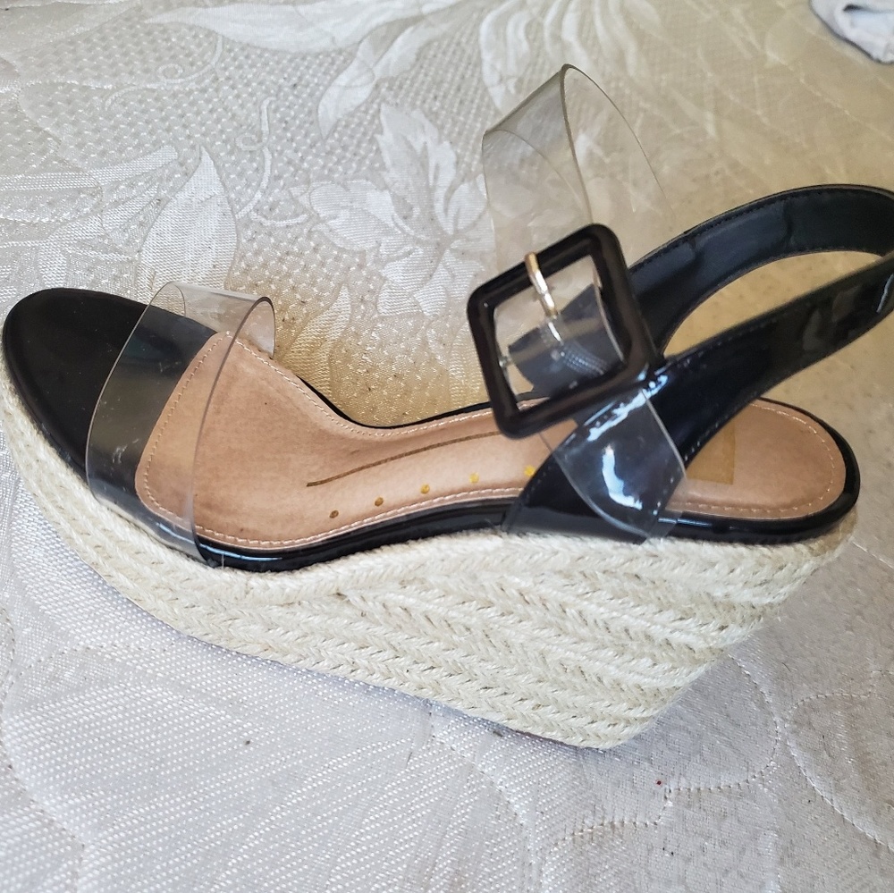 Clear & Black Wedges